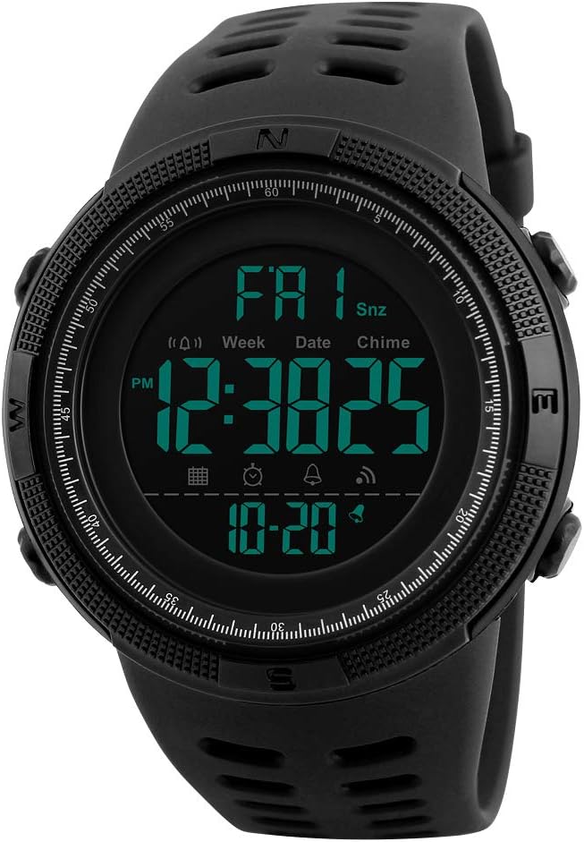 SKMEI Men Sports Watches Countdown Double Time Watch Alarm Chronograph Digital Wristwatches 50M Waterproof Relogio Masculino