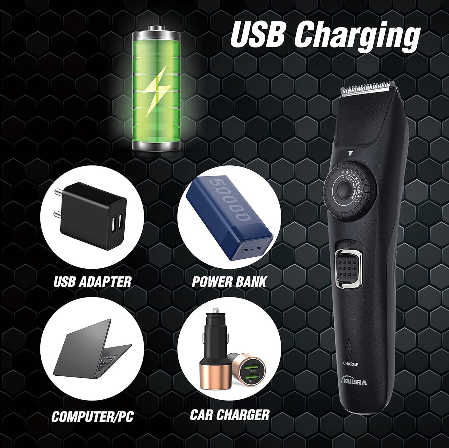 Kubra KB-1001 Beard Trimmer for Men