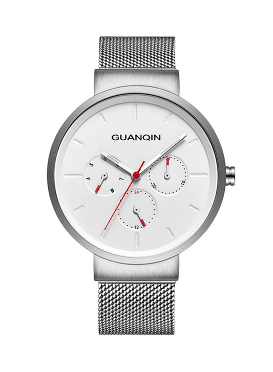 men Water Resistant Analog Watch GS19103 - 41 mm - Silver
