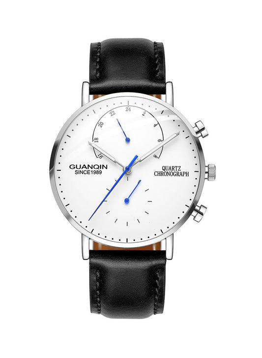 Men's Leather Chronograph Wrist Watch GS19101