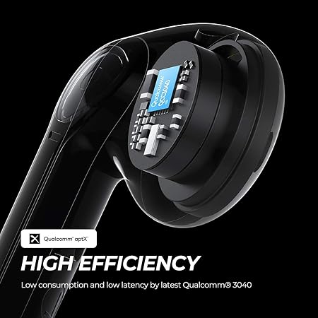 SOUNDPEATS TrueAir2 Wireless Earbuds with Qualcomm QCC3040 Bluetooth V5.2 headphones, 4 Mic and CVC 8.0 Noise Cancellation for clear calls, True Wireless Mirroring, Total 25 Hours,aptX Codec