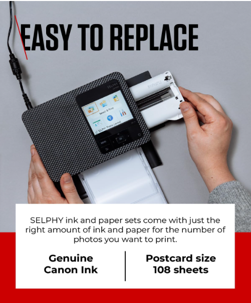 Canon Rp108 Post Card Size Color Ink / Paper Set