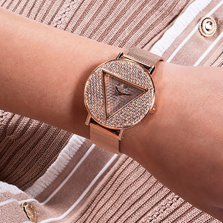 Guess Women's Watch Rose Gold Tone Case Quartz