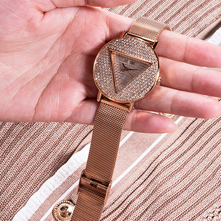 Guess Women's Watch Rose Gold Tone Case Quartz