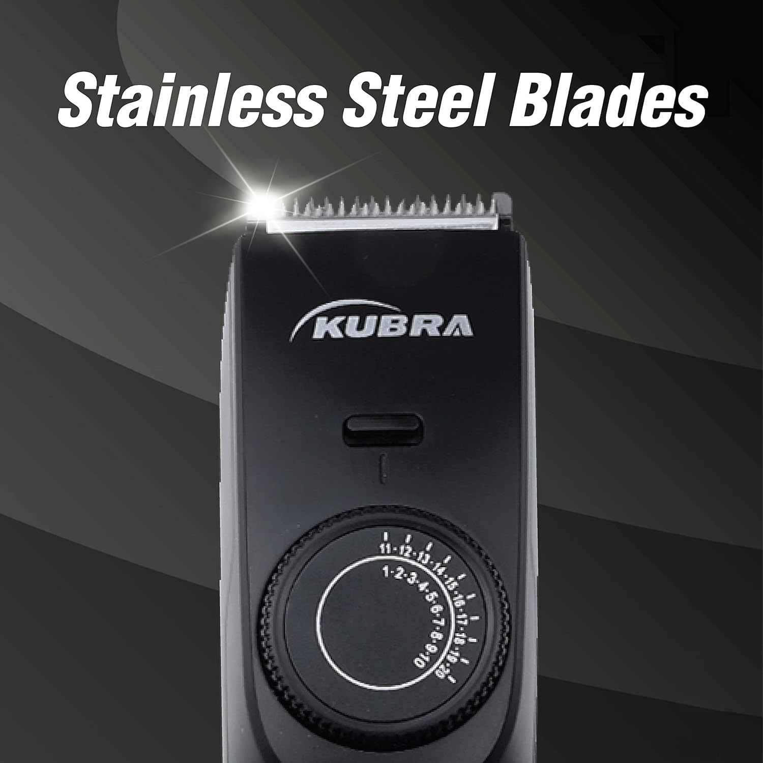 Kubra KB-1088 Hair and Beard Trimmer with USB Charging, 40 Length Setting, 45 minutes Cordless use, 1 Year Warranty (Black)
